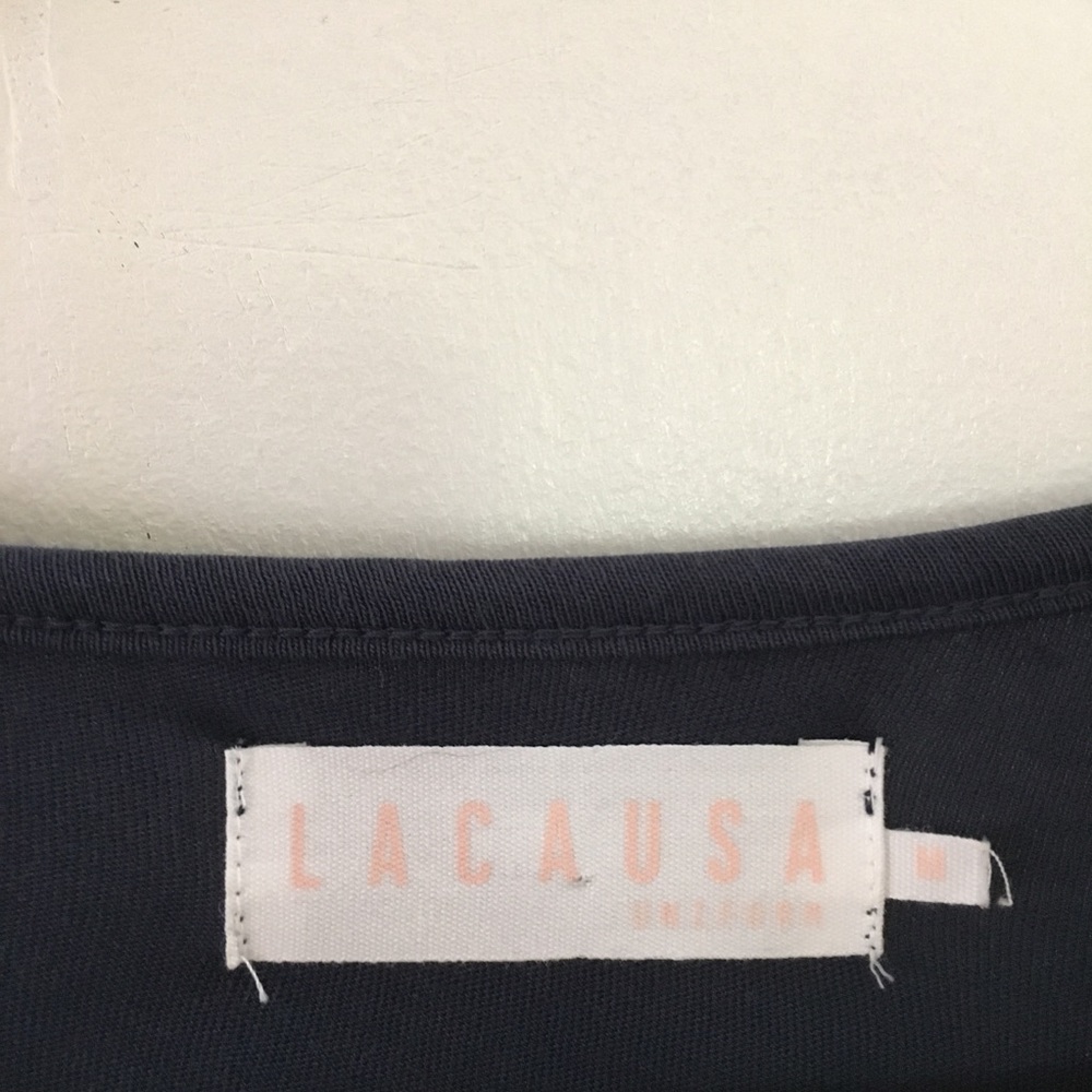 LACAUSA long sleeve crew neck tee